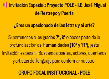 Foto 2 de la noticia: Invitación Proyecto POLE