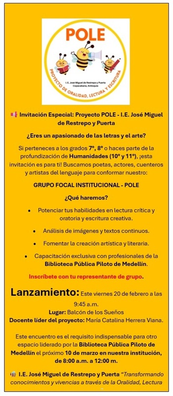 Foto 4 de la noticia: Invitación Proyecto POLE